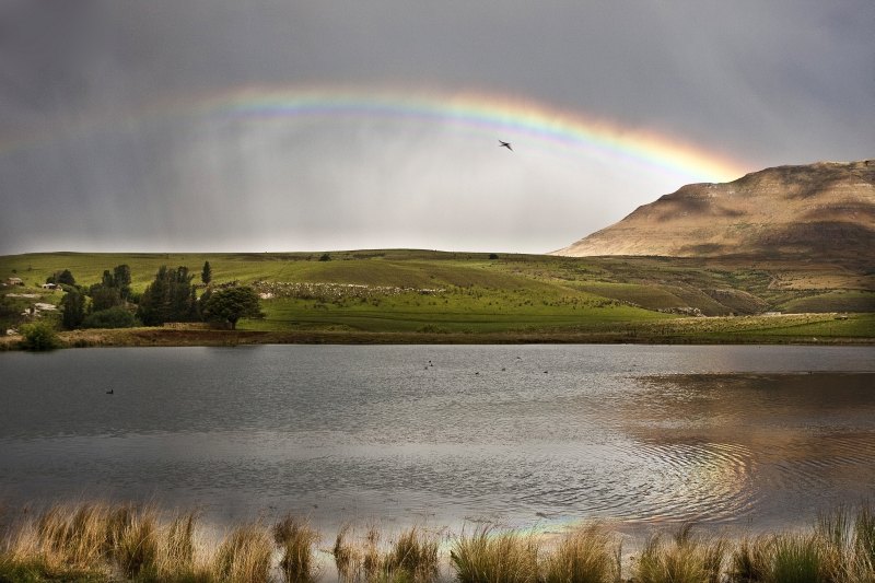 Rainbow over Birkhall Lake