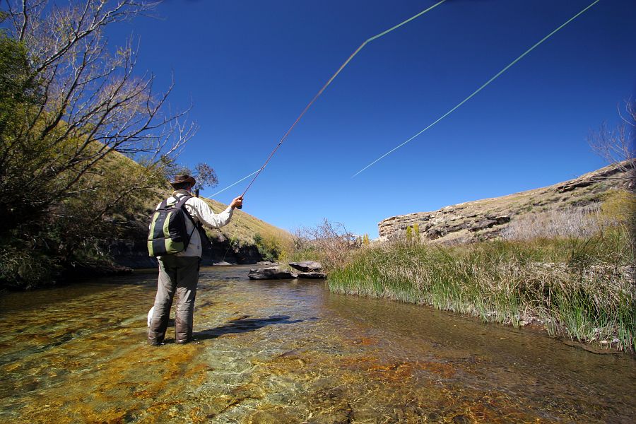Billy de  Jong on the Bokspruit River nea- Rhodes