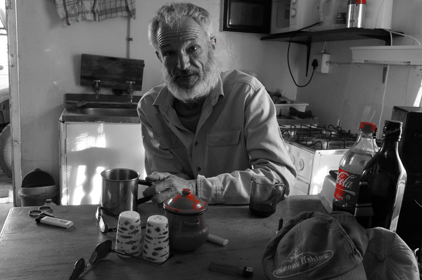 Tony Kietzman in his Rhodes cottage